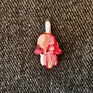 Swarovski crystal hamsa hand pendant